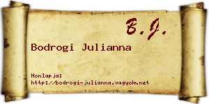 Bodrogi Julianna névjegykártya
